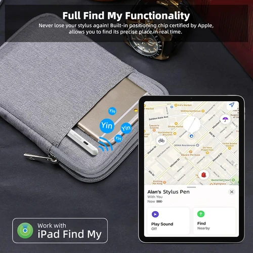 Imagen 2 del producto GOOJODOQ GD14 lápiz Stylus para Apple Pencil con IPad Find My y teclas de acceso rápido personalizadas para iPad Air6/5/ 4 iPad Pro 11 2018-2024 pro 13