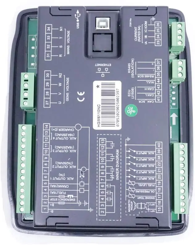 Controlador automático hgm6110n do genset do controlador gerador do genset de smartgen hgm6110nc com relação rs485 e usb