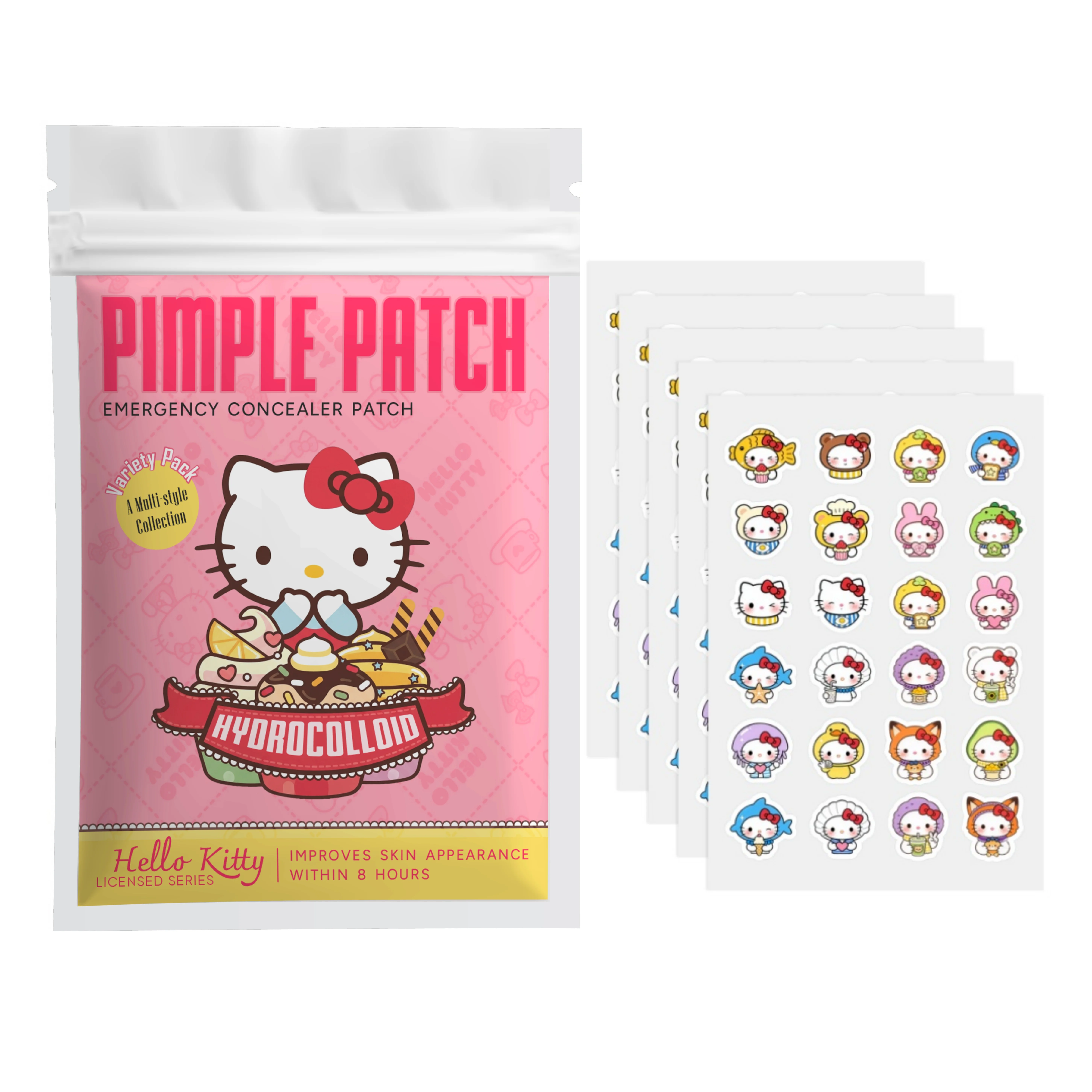 48/120PCS hello kitty Acne patches, facial acne patches, hydrogel acne removal patches, concealer