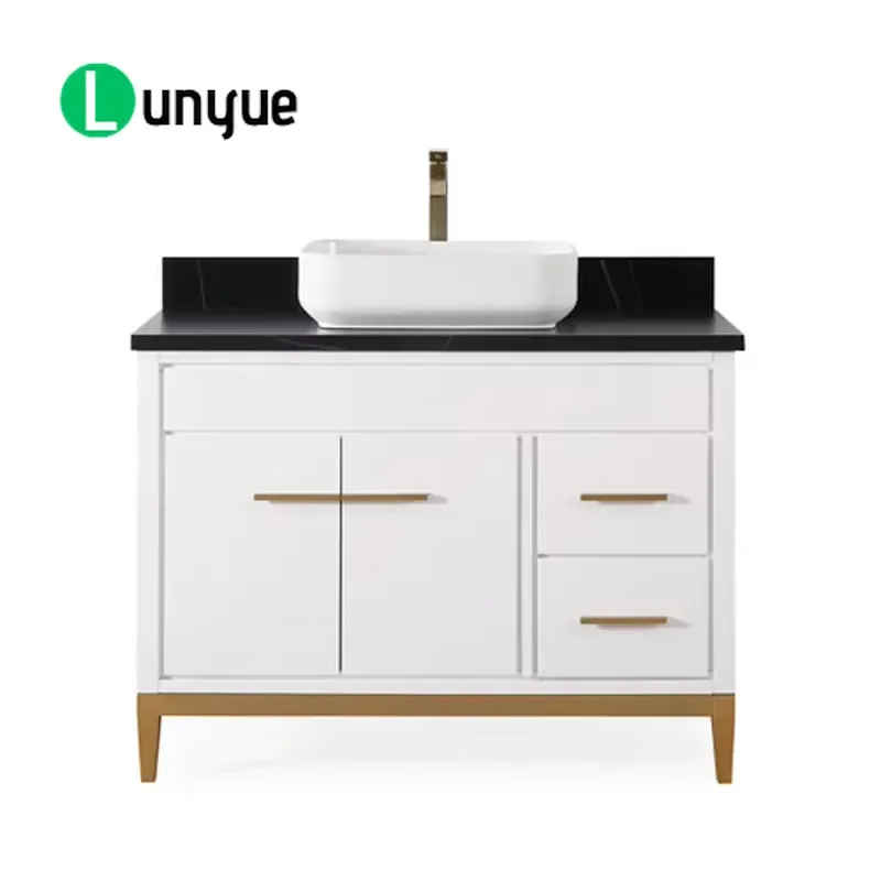42 Inch Modern Wooden Bathroom Vanity Cabinet With Sink High Quality Apartment Furniture Storage Solution Durable Design