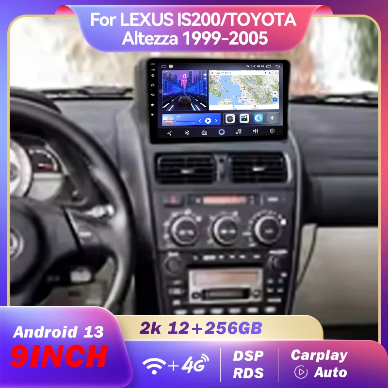 Voor LEXUS IS200/TOYOTA Altezza 1999-2005 Auto DVD Frame Fascia Adapter Stereo Radio Audio Dash Hoofd navigatie Harnas Panel Kit - afbeelding 2