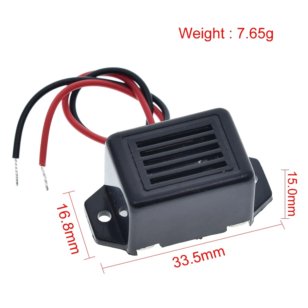 Buzzer d'alarme électronique mini 1/3/5 pièces, 12V DC, 85dB, tonalité constante pour kit Arduino DIY