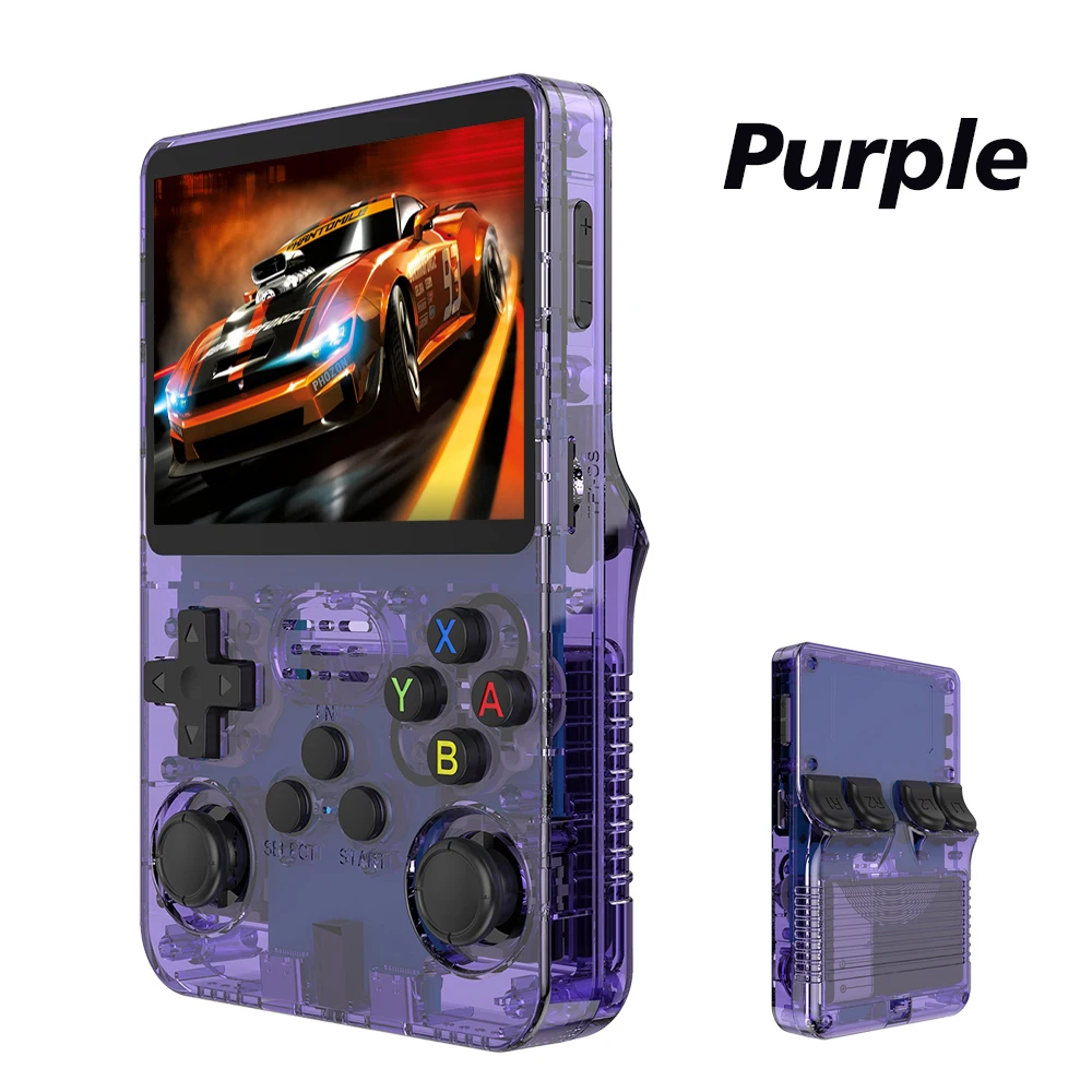 Consola de videojuegos portátil Retro R36S, sistema Linux, pantalla IPS de 3,5 pulgadas, R35s Pro, reproductor de vídeo de bolsillo portátil, 64GB de juegos