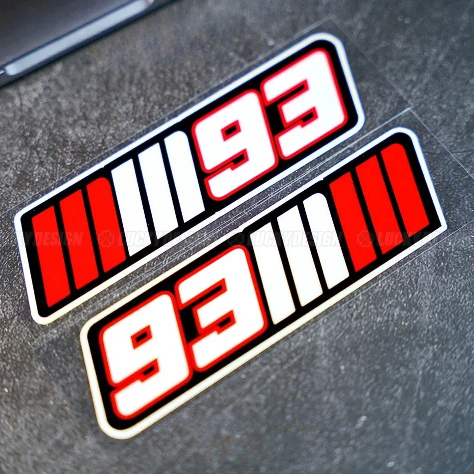 Motorbike Number 93 Stickers, Waterproof Reflective Vinyl Decals for Motorcycle Body Racing Graphic Scratch Decor