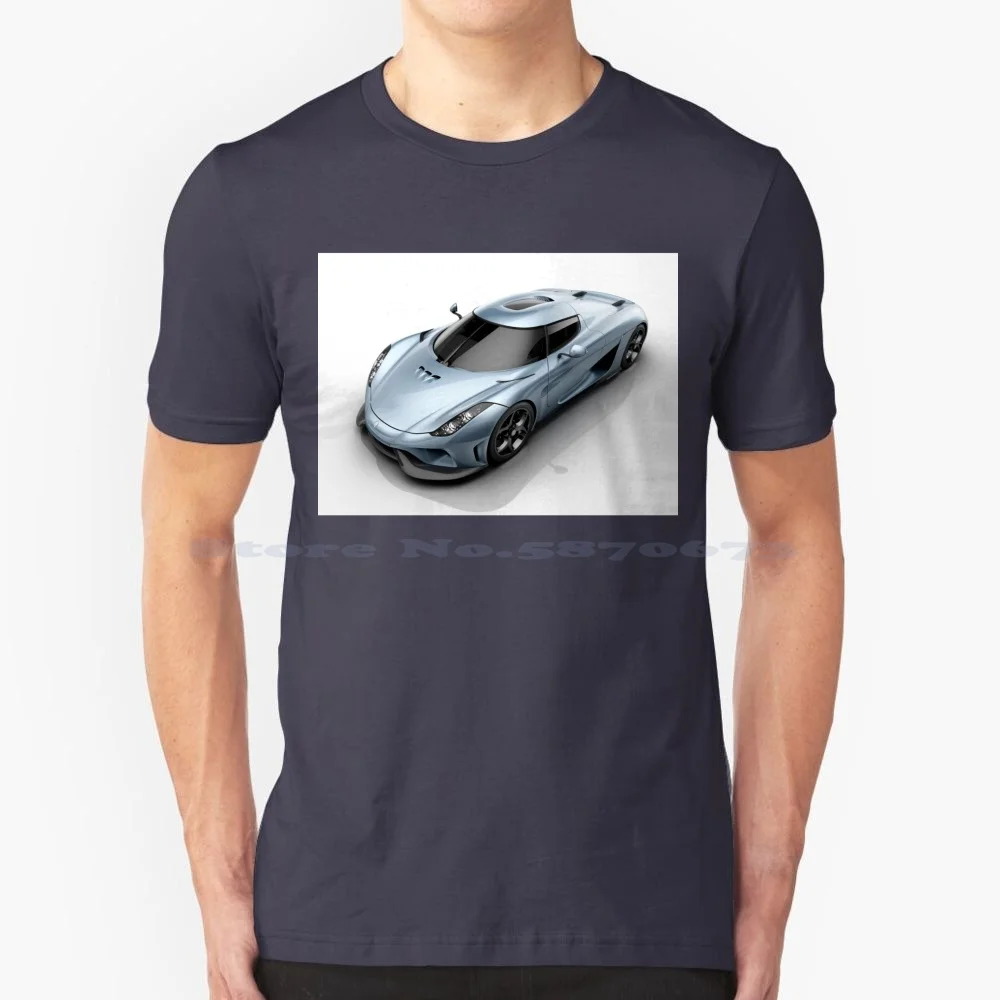 Regera Front T Shirt 100% Cotton Tee Regera Cars Autos Carros Vtecminded Hyper Exotic Super