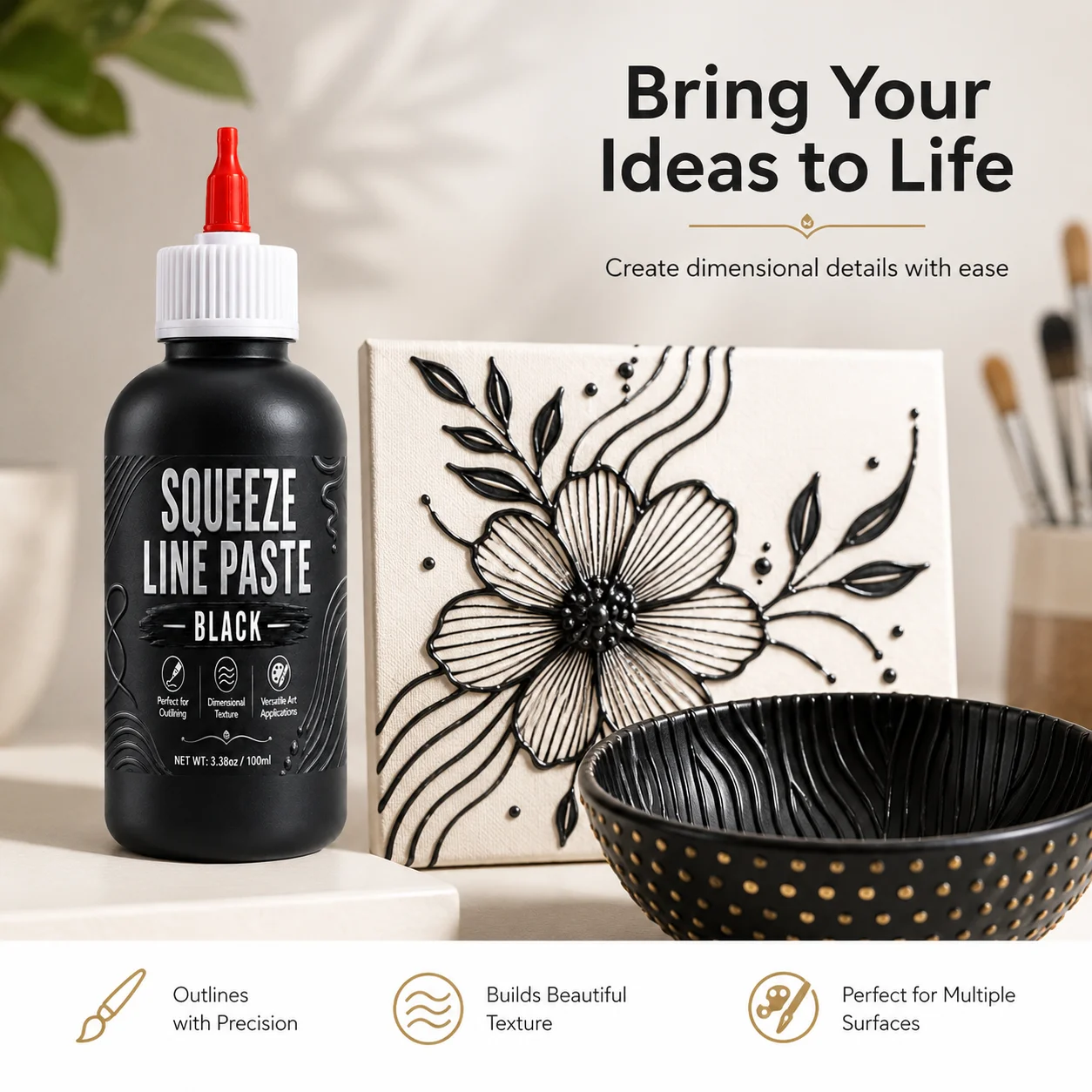 3D Texture Paste//User-Friendly Sculpting & Line Drawing Gel/Perfect for Crafts/for Art Projects/Halloween & Christmas Presents