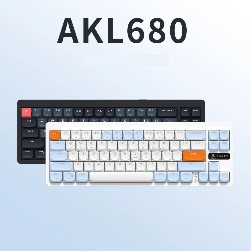 AULA Akl680 Low Axis E-Sport Ergonomics Mechanical Keyboard Dual-Mode Wireless Bluetooth Ultra-Thin Silent Mac Laptop For Office