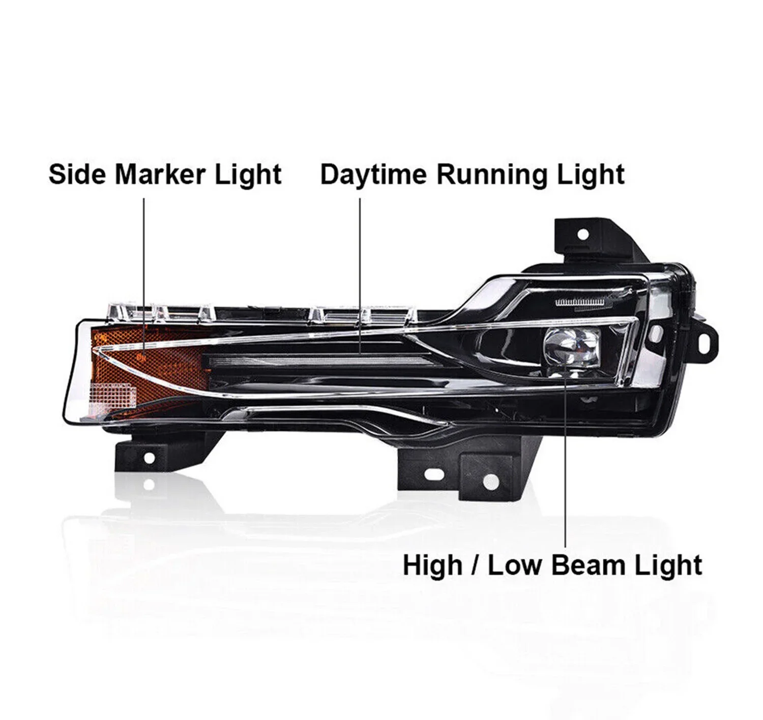 1077395 -00-د 1077396 -00-D النسخة الأمريكية Drl LED سيارة الضباب الخفيف مصباح ل T esla نموذج 3 Y 2017 2018 2019 2020 2021 2022 2023