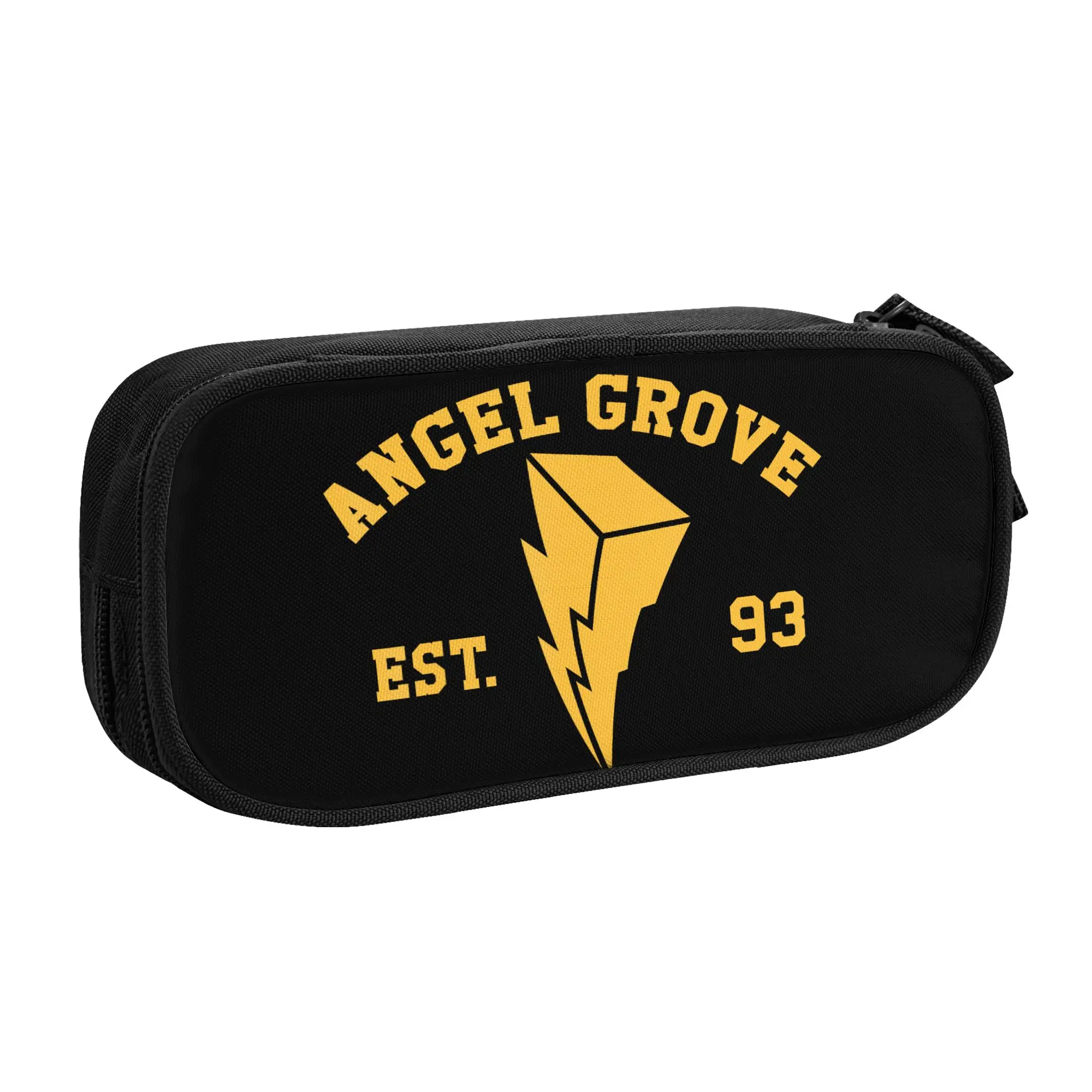 Large Capacity Bags for Child Cartoon Power Rangers Angel Grove High School Gold Collegiate  School Pencil Bag
