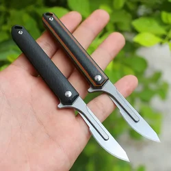 G10 Folding Knife Scalpel Outdoor Multi-function Cutting Tool Knife Blue Pocket Knife Bearing System