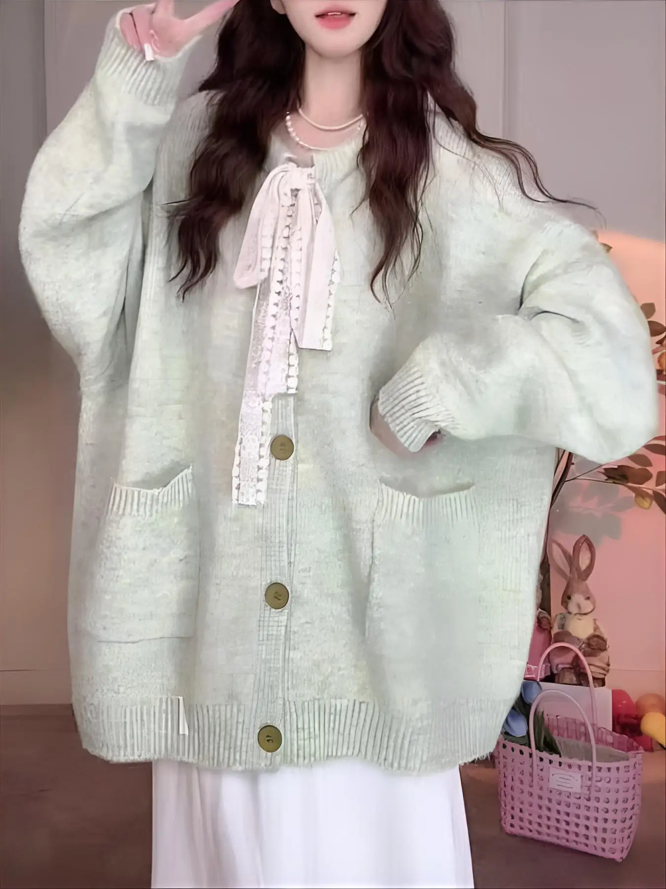 

Женские летние кардиганы средней длины для повседневной носки, приталенные, вязаные крючком, в стиле бохо, с открытым передом, в горошек, однотонные, с оборками и пуговицами