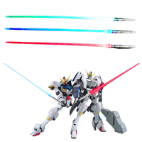 Anime GUNDAM Model MG 1/100 PG Glow Lightsaber Double Sword Connector HOTTY Metal Laser Sword Glowing Weapon Modification 18cm