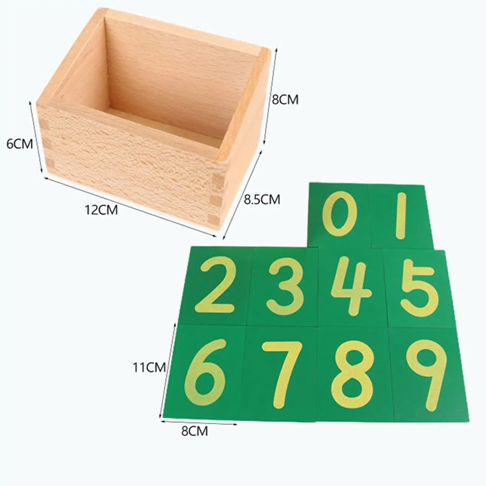 Narzędzie edukacyjne Montessori nauka numerów karty z numerami, 0-9 karty edukacyjne dla chłopców, nauka w wieku przedszkolnym prezent dla małych dzieci