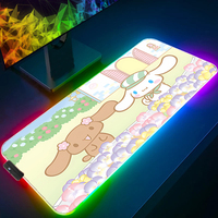 RGB Mouse Pad C-cinnamoroll Backlight Large PC Computer Gamer Gaming Accessories 900x400 LED Mousepad Keyboard Desk Mat Carpet