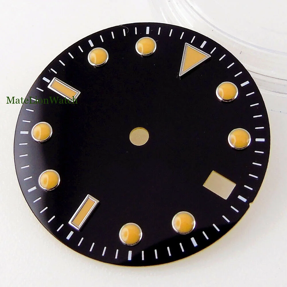 29mm Fit For NH35/NH35A Sterile Watch Dial Date Window Black/White Watch Face