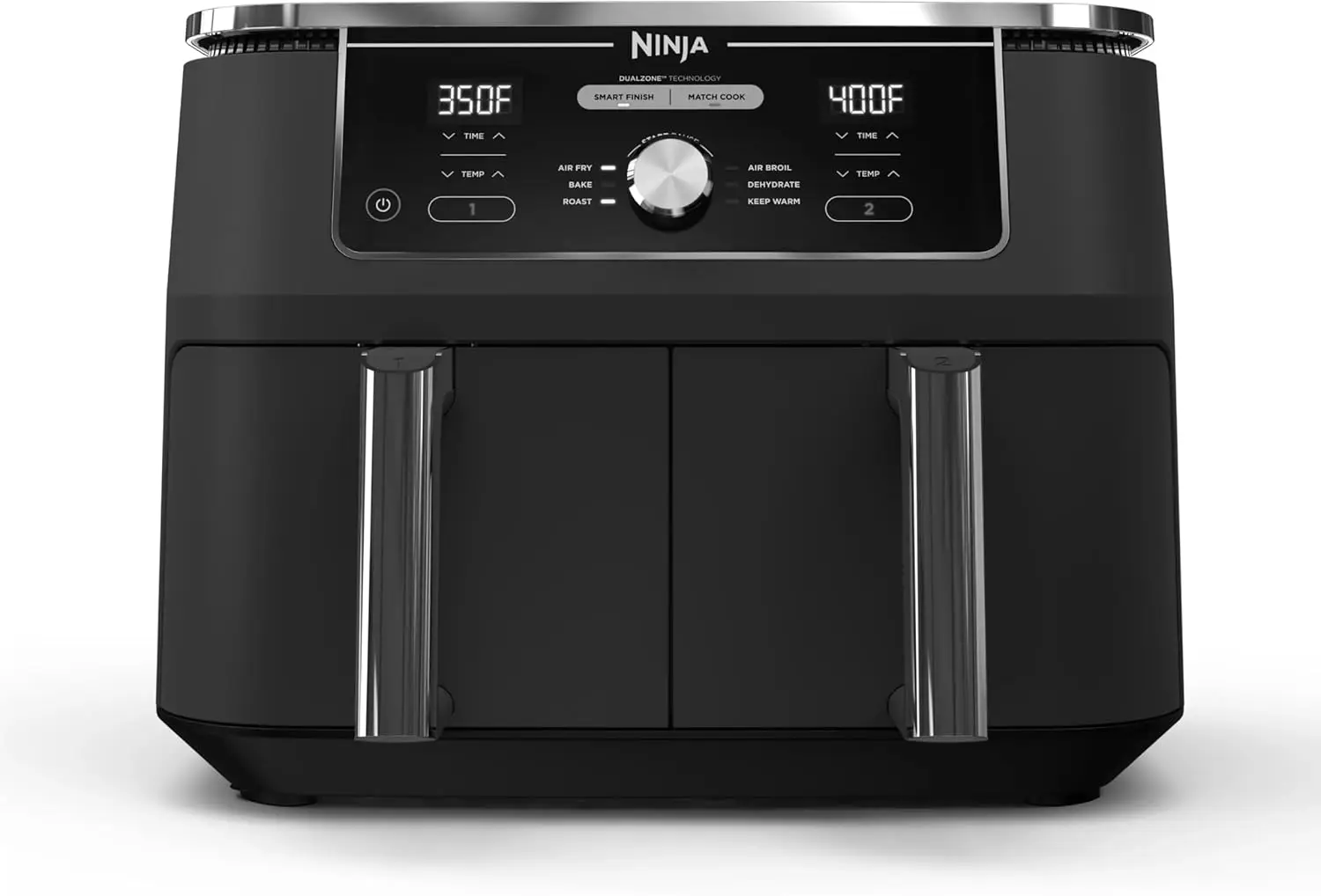 Ninja DZ401 Foodi 10 Quart 6-in-1 DualZone XL 2-Basket Air Fryer with 2 Independent Frying Baskets, Match Cook