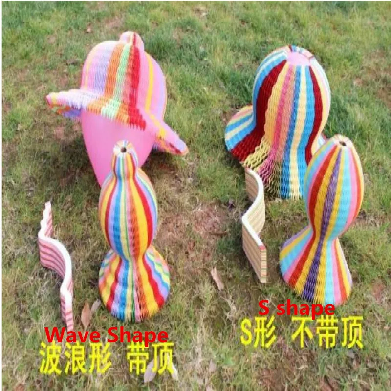 2 Pieces/Lot Magic Honeycomb Paper Vase Hats Funny Party Fold Cardboard Hat Travel Cap