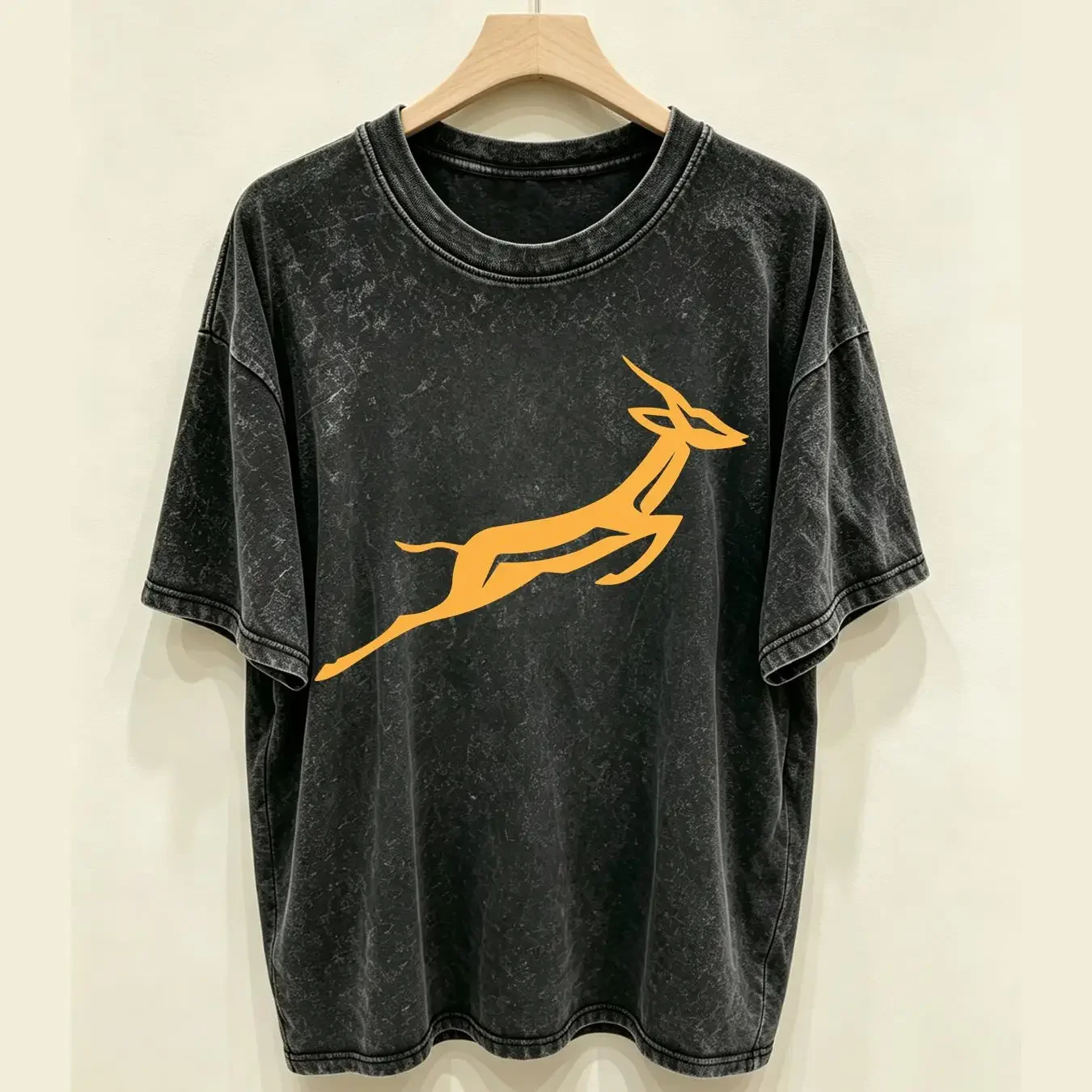 washed T Shirt Springbok South Africa African Rugby Birthday Fathers Day Dad Top long or short sleeves vintage Washed