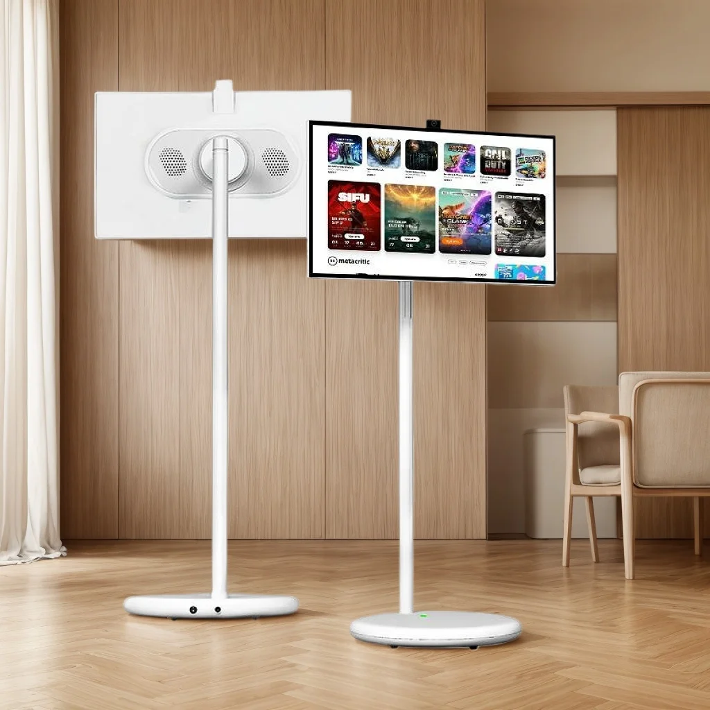 Ready To Ship Full HD Self-standing Tv Android 15 Movable Touch Screen 1920*1080 Interactive Touch Screen Display For Learning