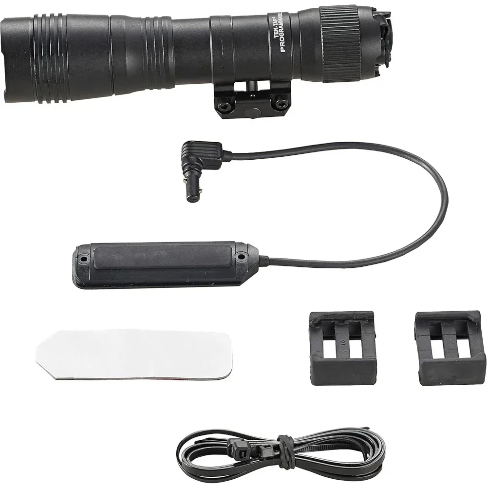 High Lumen Tactical Rechargeable Long Weapon-Mounted Flashlight with Straight Pressure Switch,SL-B50 Battery Pack and USB-C Cord