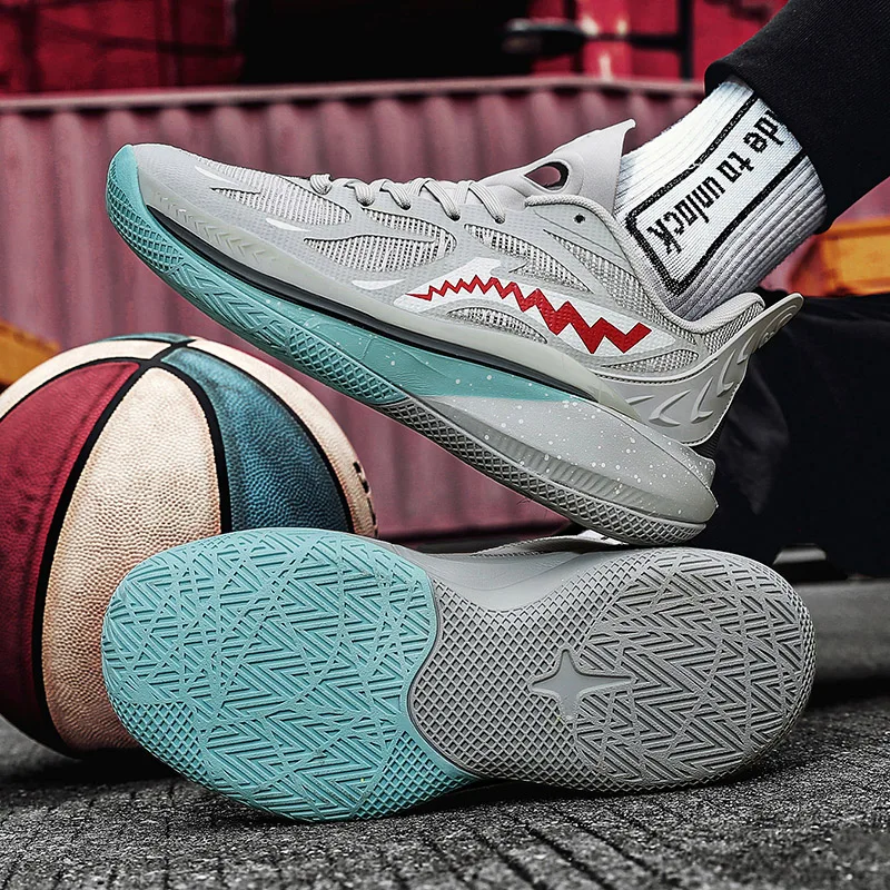 Outfield anti-slip actual combat basketball shoes men's new low help cushioned shock wear-resistant guard sports shoes