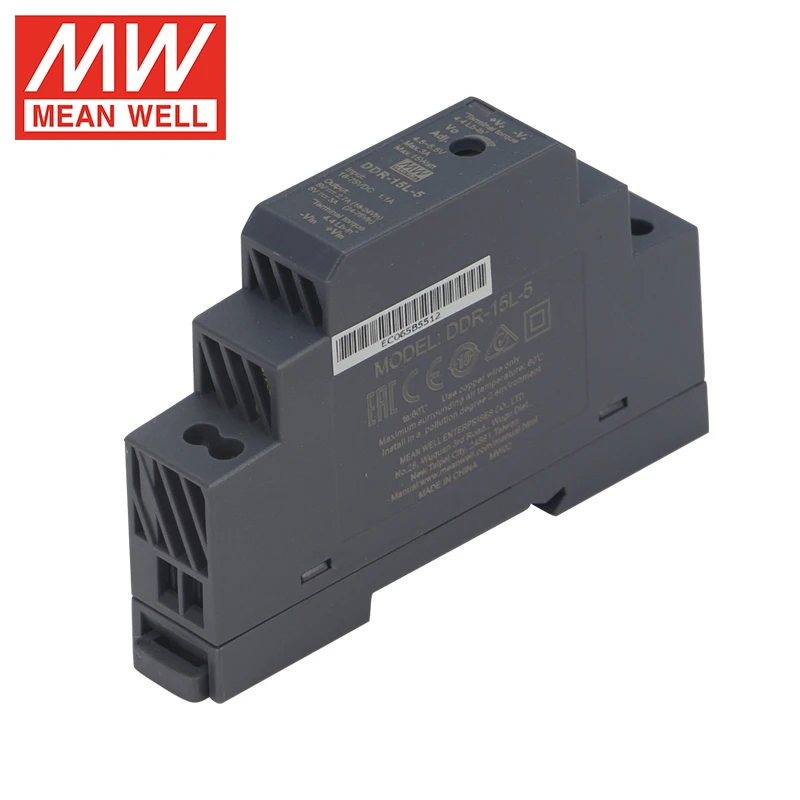 

MEAN WELL DDR-15 Series Power Supply DDR-15L-5 Slim DIN Rail DC-DC Meanwell 18~75V Input Converter SMPS