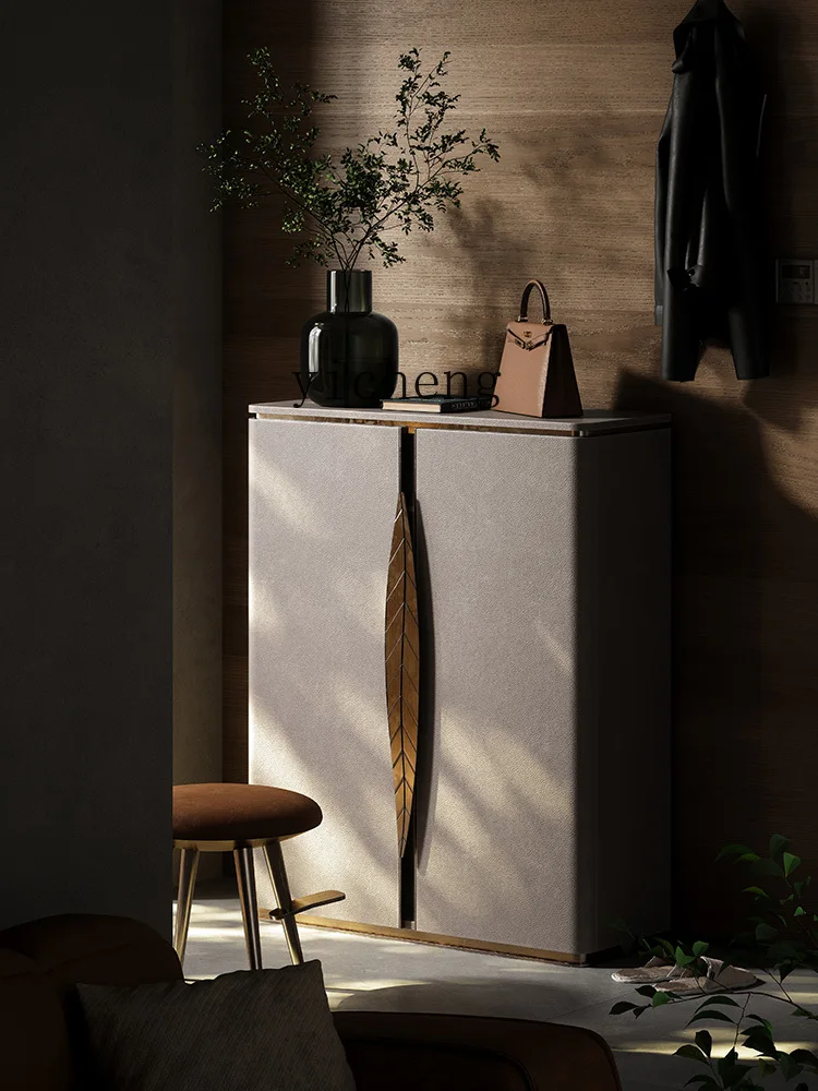 a5 Shoe Cabinet Light Luxury High-Grade Leaf Series Villa with New Home Shoe Cabinet