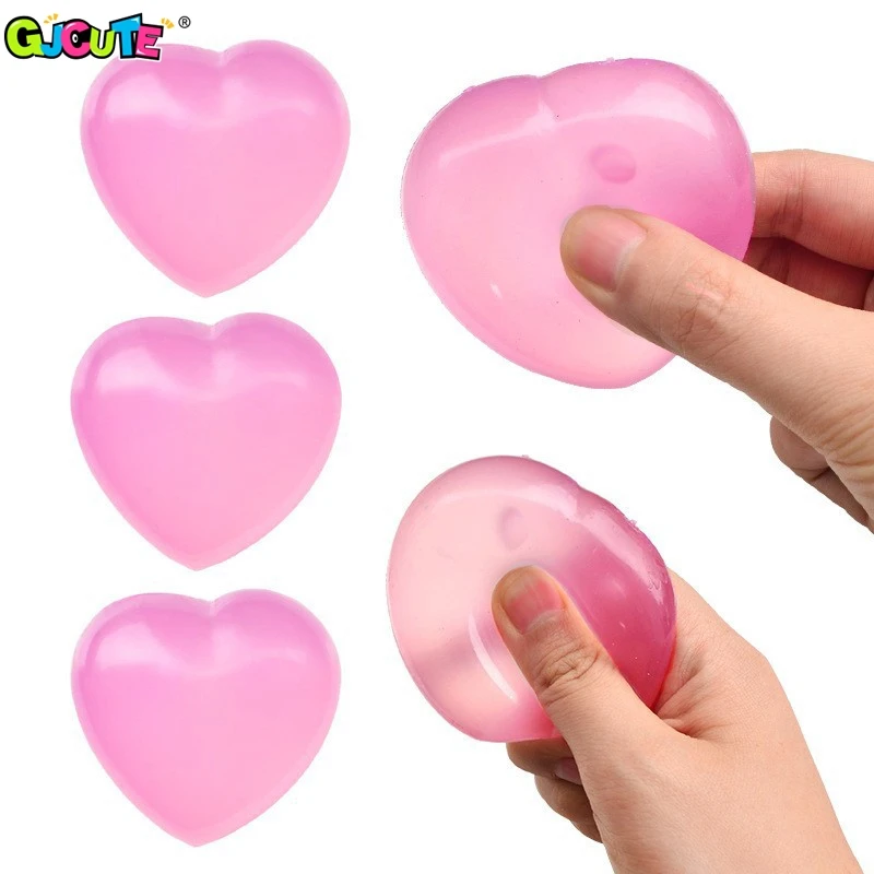 1Pc Changing Color Heart Squeeze Toy Sequins Love Fidget Toys Stress Reliever Squishy Pinch Kneading Toy Kid Party Favor