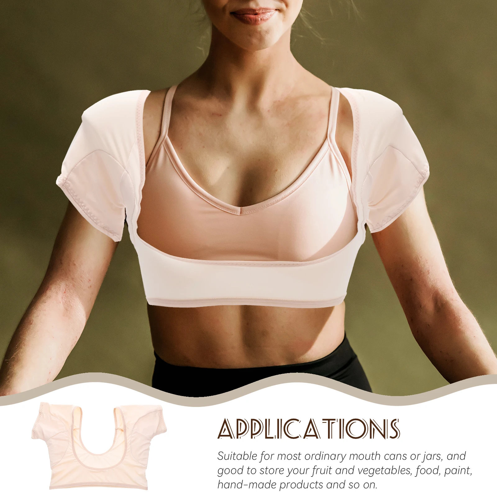 

1pc Sweat Pad Vest Women Underarm Undershirts Armpit Cover Absorbent Reusable Breathable Running Workout Clothing Summer