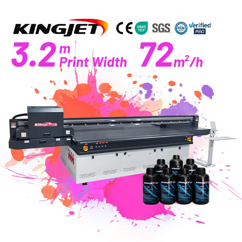 Selling 3.2M*2M Automatic UV Flatbed UV Printer for Glass Ceramic Tile Ceiling Brick Stone Plastic Decorations New UV