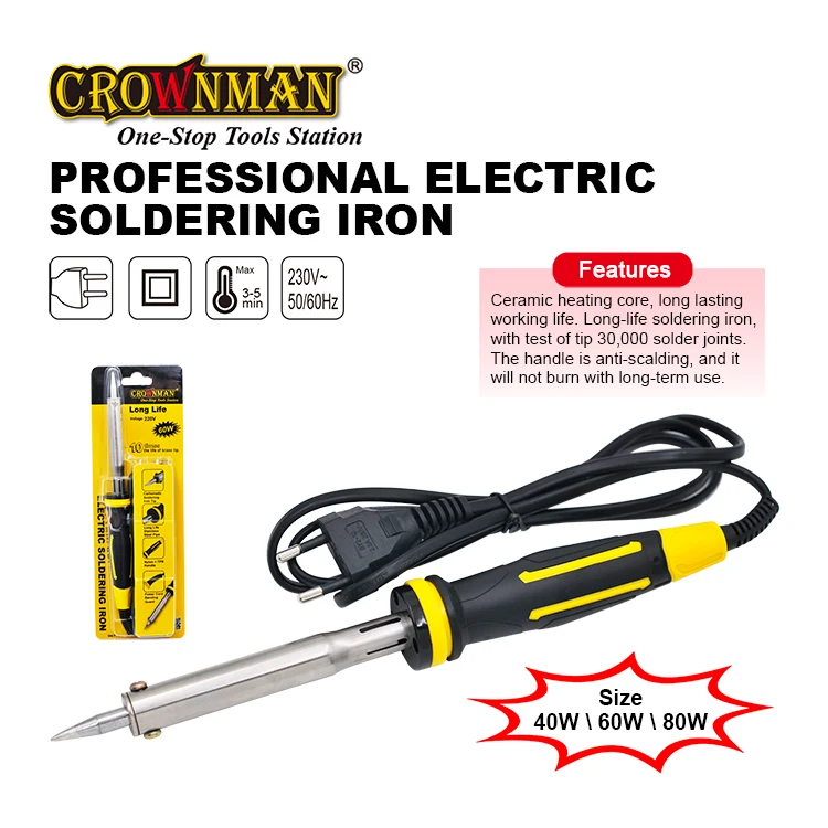 CROWNMAN Electric Tools Professional 40/60/80W Multi Functional Custom Electric Soldering Iron Kit Set