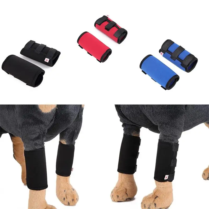 Pet Knee Pads Protector Dog Front Leg Brace Dog Elbow Protector Elbow Support Wrap Dog Knee Collar Products Pet Accessories