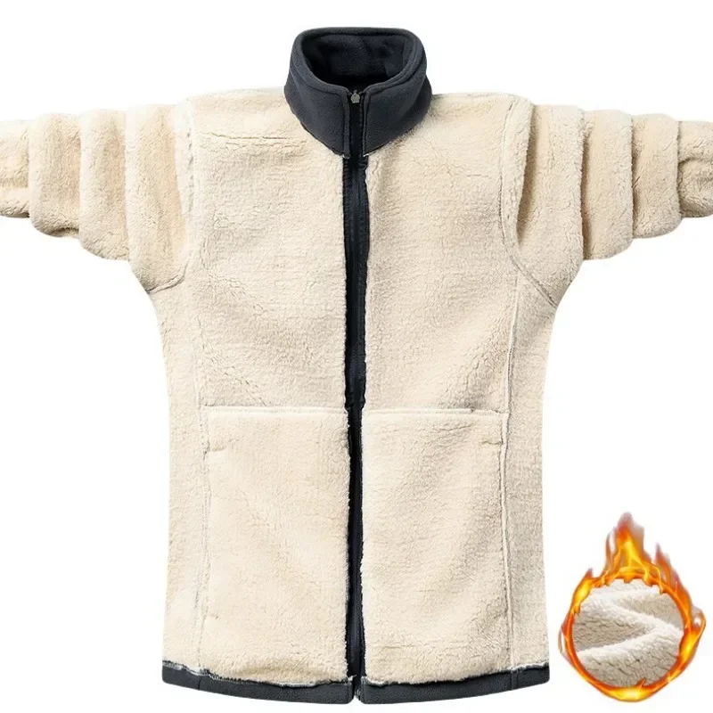 Plus Size 9XL Winter Thicken Polar Fleece Jacket Men Tactical Soft Shell Camping Coat Men Fashion Windproof Warm Fleece Clothing