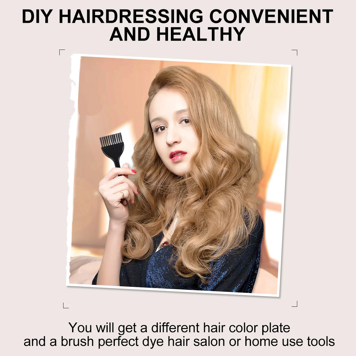 

1Set Hair Coloring Comb Kit Highlighting Board and Brush Hair Dyeing Tool for Salon Home Hairdressing Tint Brush Quick Dye