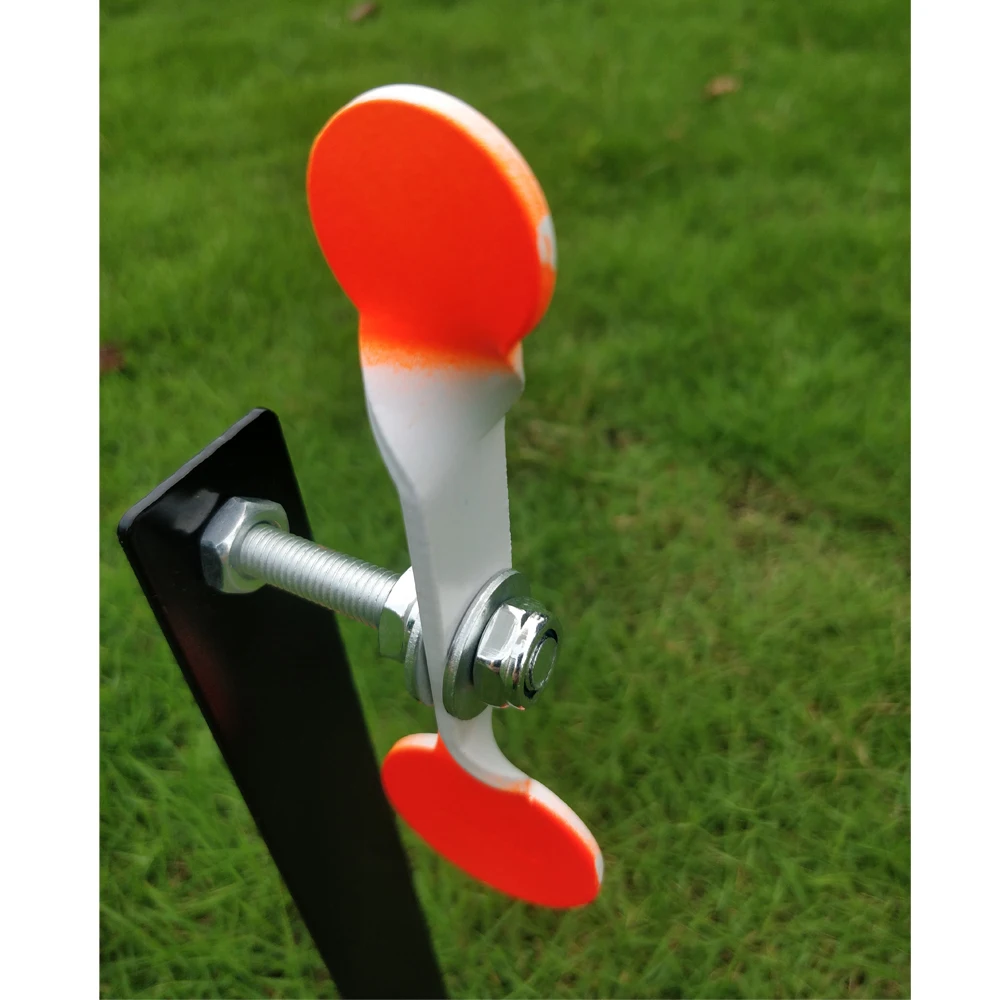 3mm Slingshot Airgun Shooting Practice Metal Target Vertical Spinning Orange Painted