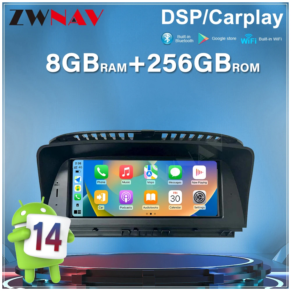 8.8 Inch Android 14 Car Radio For BMW 7 Series E65 E66 2004‑2008 Stereo Player Audio GPS Wireless Carplay Auto DSP 4G Head Unit