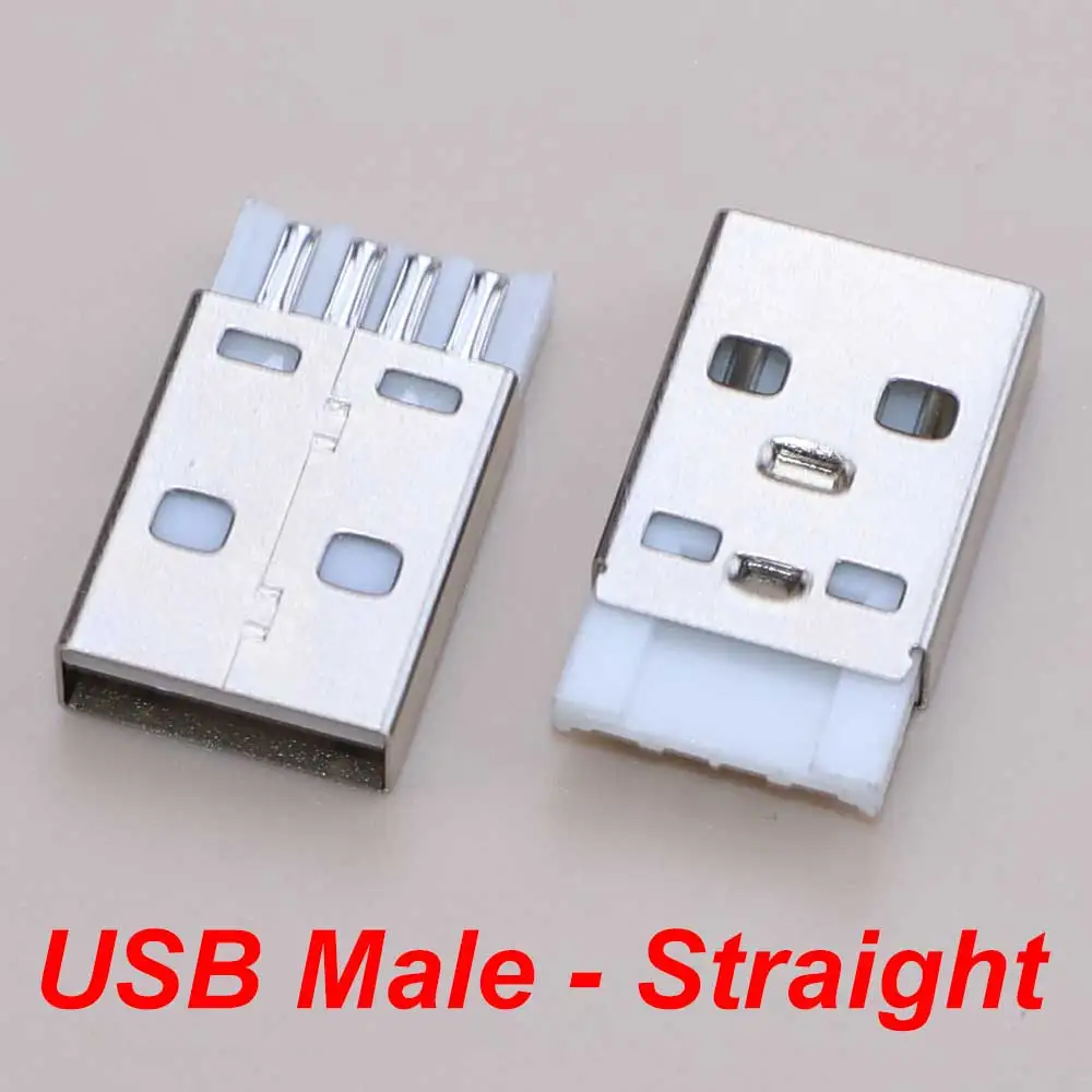 YanXi 2PCS USB 2.0 Micro USB Mini USB Type-C Power Supply Adapter DIY Custom Elbow 90 Degree Data Connector Requires Soldering