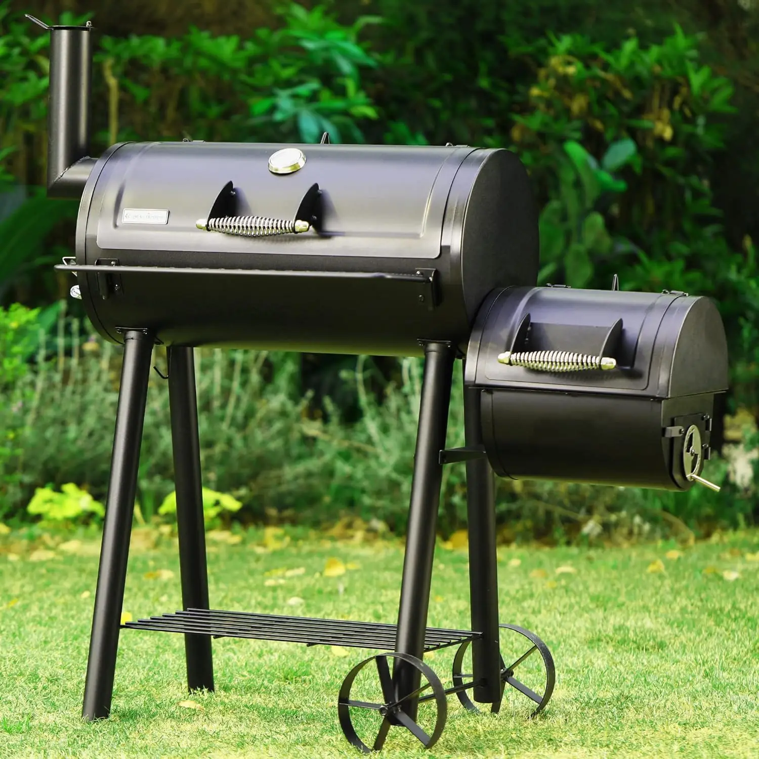 

Charcoal Grill with Offset Smoker, All Metal Steel Made Outdoor Smoker,Best Combo for Outdoor Garden Patio and Backyard Cooking