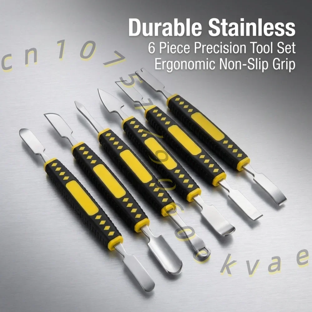 Hardened Claw Nail Double Headed Pry Bar 6-in-1 Disassembly Battery Screen Frame Flat Pry Bar Injection Molding Repair Tool