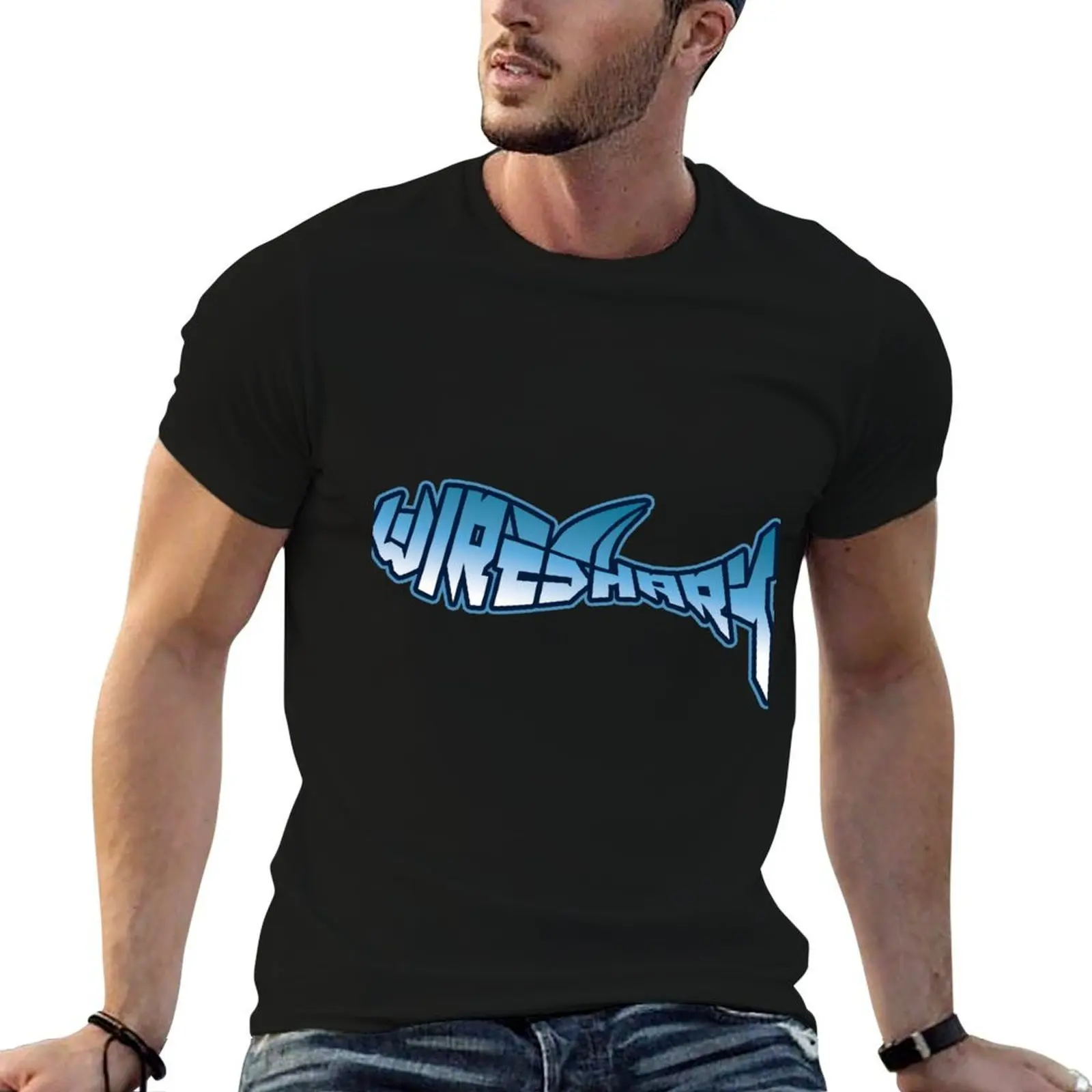 Wireshark Sticker T-Shirt summer 2026 Funny t-shirts t shirts men