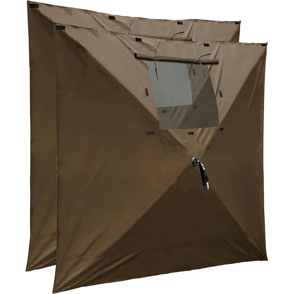 

Комплект из 2-х быстросборных ветро- и солнцезащитных панелей для улицы коричневого цвета с сумкой для переноски