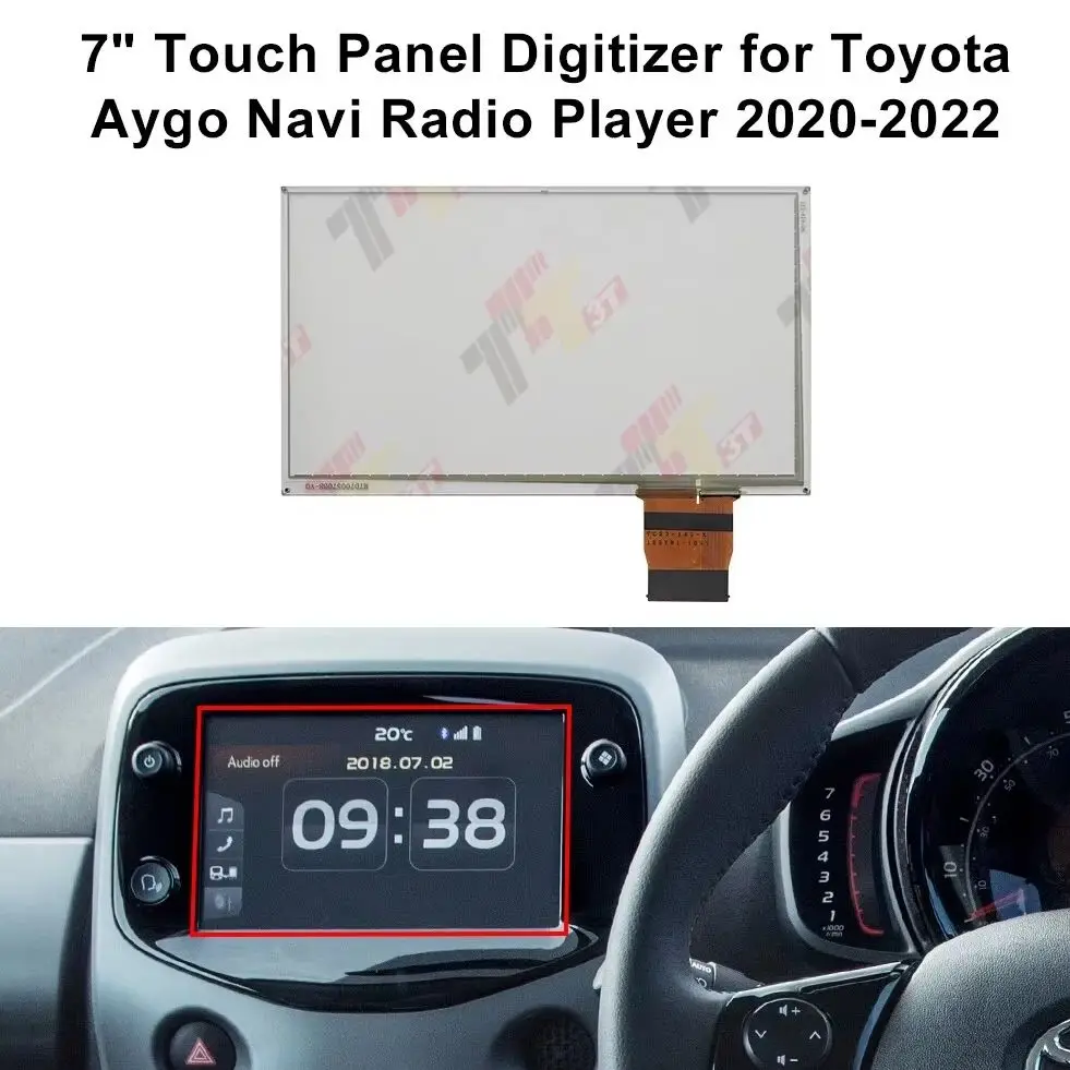 

Dashboard 7" Touch Panel Digitizer for Toyota Aygo and Citroen C1 Navi Radio Player