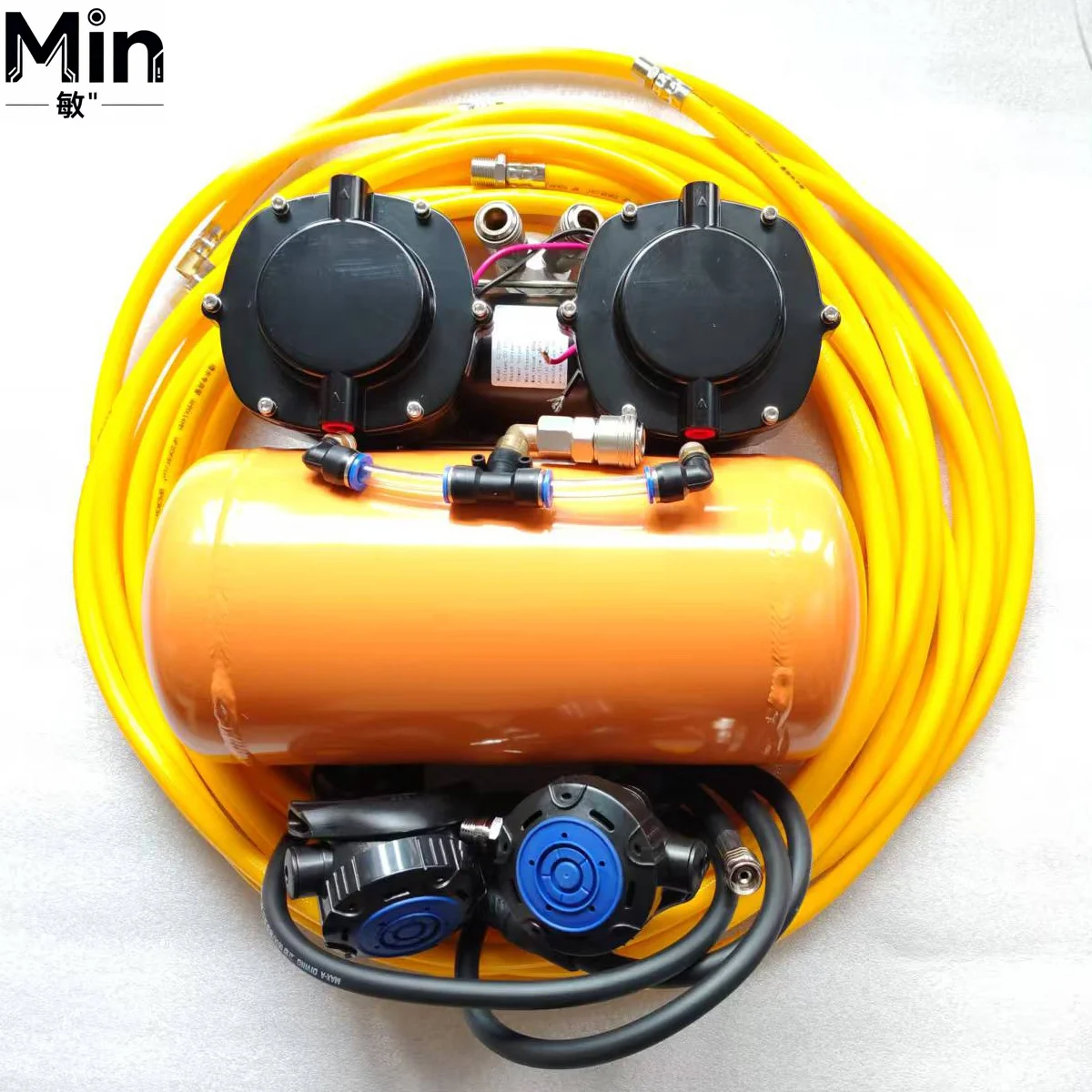 DP70BD 12V Third Lung Surface Hookah Diving Compressor System for 2 Divers Scuba Diving Snorkeling Underwater Exploration