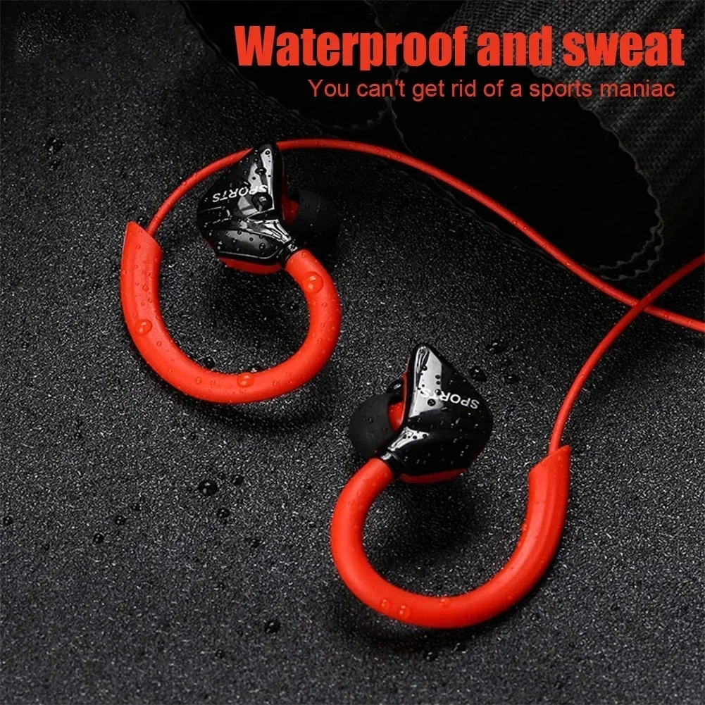 3.5mm Ear Hanging Sport Earphone 1.25m Ear Hook Wired Headphone for iPhone Samsung MP3 Smartphone In-Ear Headsets with Built-in