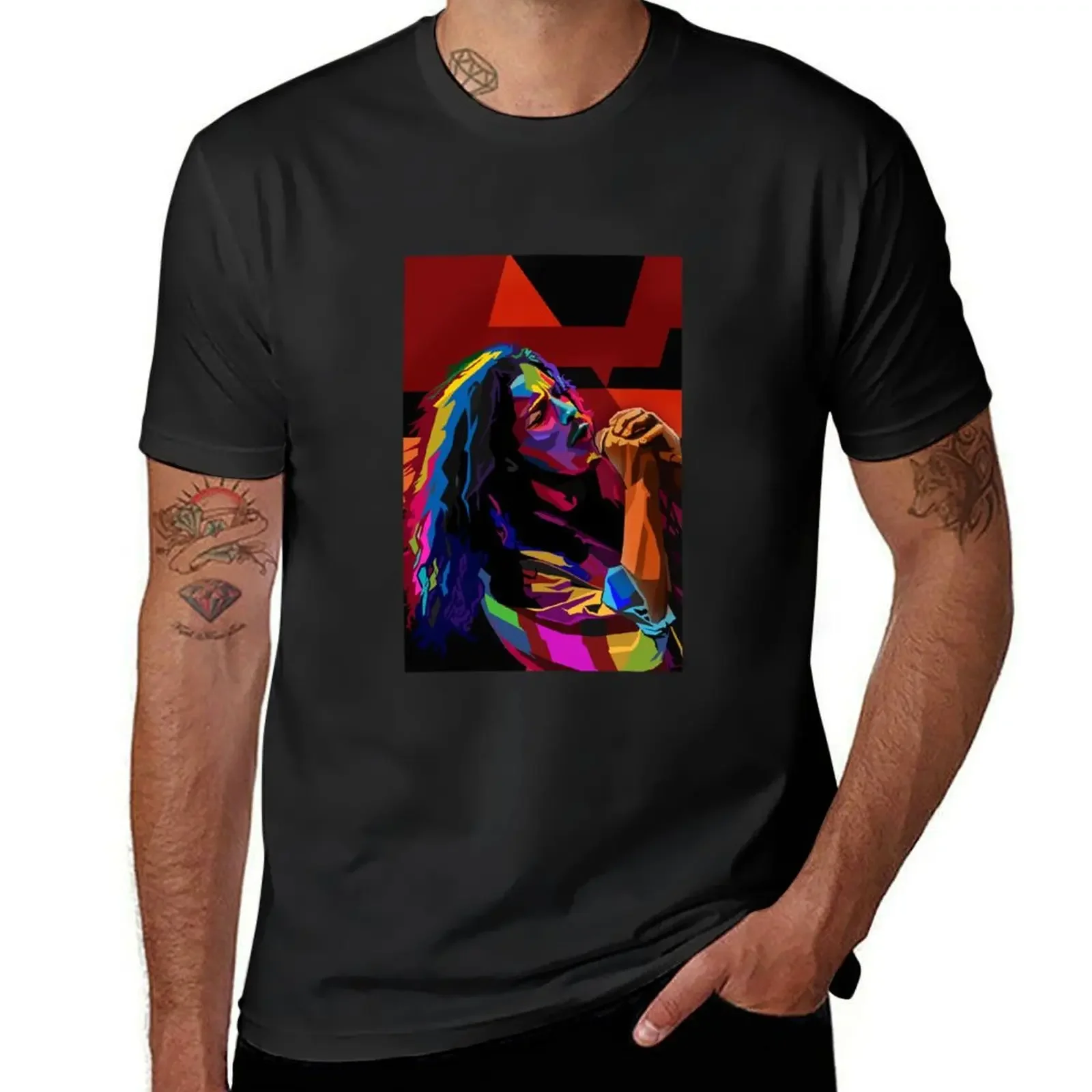 Chris Cornell Abstract T-Shirt vintage plus size tops graphic shirts mens champion t shirts