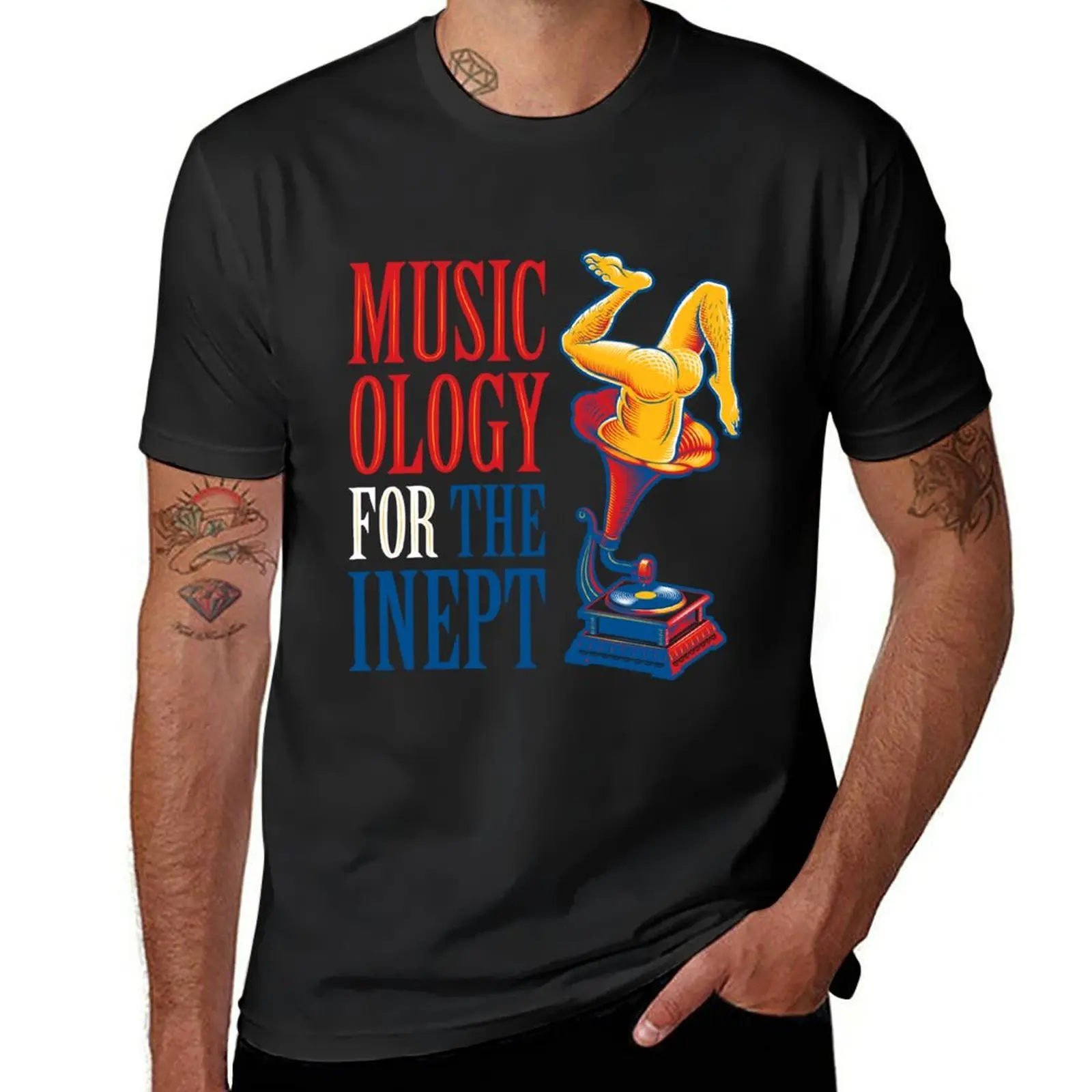 New Musicology For The Inept - Logo - Leon Ryan T-Shirt summer top tees T-shirts for men cotton