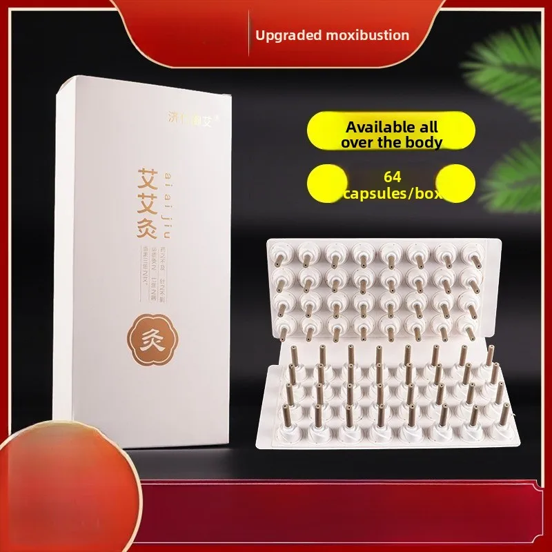 

Portable Moxibustion Kit with 64 Aged Moxa Sticks, Acupoint Therapy for Home Use & Professional Pain Relief Relaxation