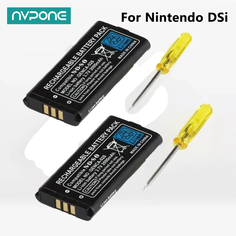 1pcs/2pcs 3.7V 850mAh Rechargeable Lithium-ion Battery + Tool Replacement Battery Pack for Nintendo DSi NDSi