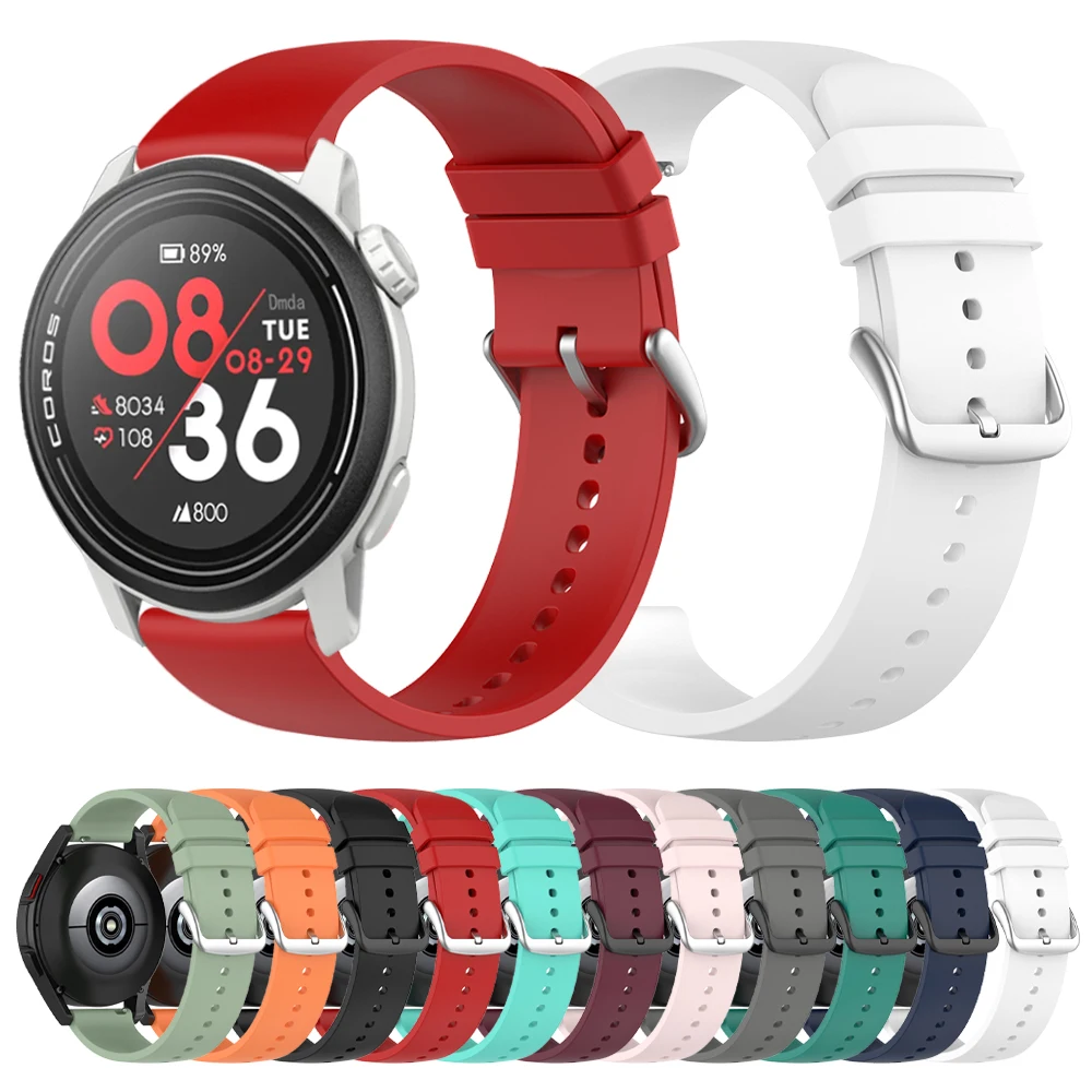 Sports Silicone 22mm 20mm Strap For COROS PACE 3 2 Band For COROS APEX 2 Pro 46mm 42mm Wristband Replacement Breathable Bracelet