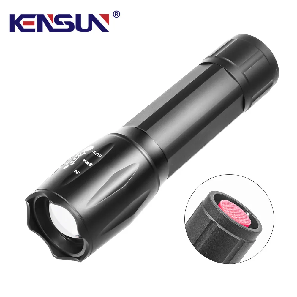 High Lumens 500m Long Range Zoomable IP67 Waterproof Tactical Led Torch Light Flashlight